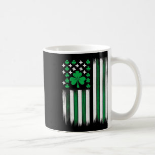 Irish American Flag St Patricks Day 2025 Men Lepre Coffee Mug