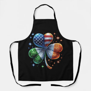Irish American Flag ST PATRICKS DAY Apron