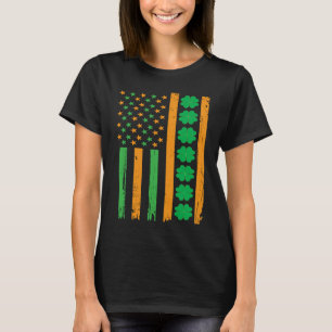 Irish American Flag St Patrick's Day Pride Lucky S T-Shirt