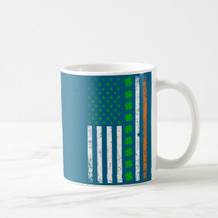 Irish American Flag St. Patrick's Day Shamrock  Coffee Mug