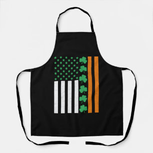 Irish American Flag St Pattys St Patricks Paddys Apron