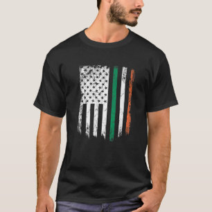 Irish American Flag Vintage Saint Patrick's Day Sh T-Shirt