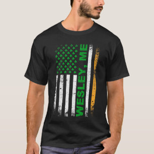 Irish American Flag WESLEY, ME T-Shirt