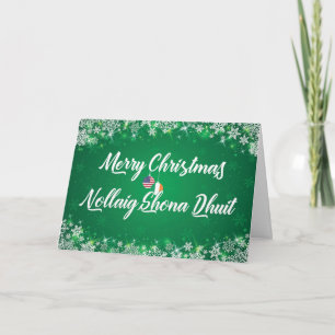 Irish American Gaelic Bilingual Holiday Card
