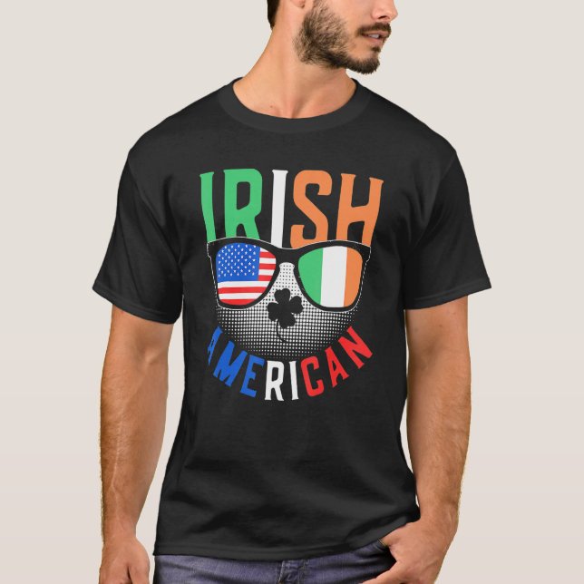 Irish American Ireland Family Roots Us Usa America T-Shirt (Front)