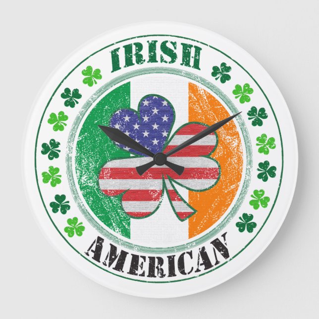 Irish American Large Clock (Front)