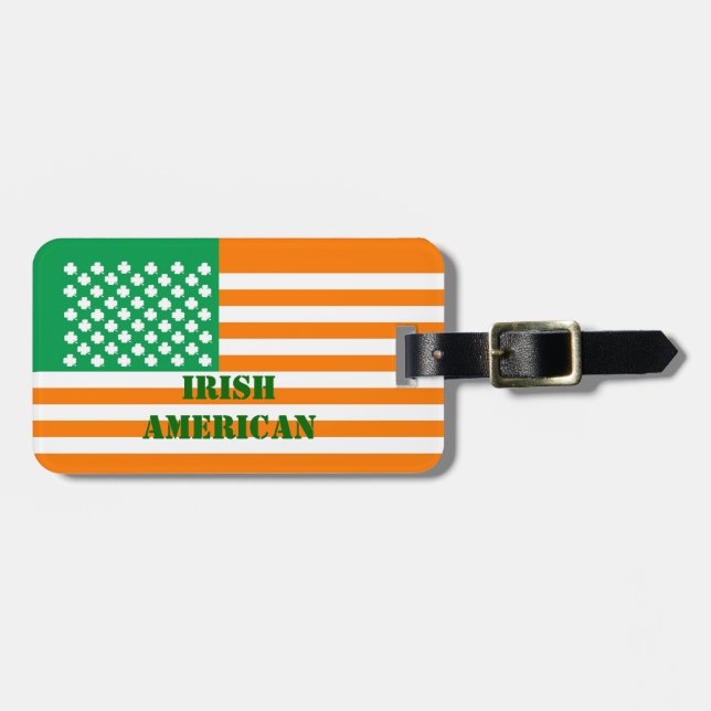 Irish American Luggage Tag (Front Horizontal)