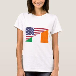 Irish American Pride US Ireland Flag T-Shirt