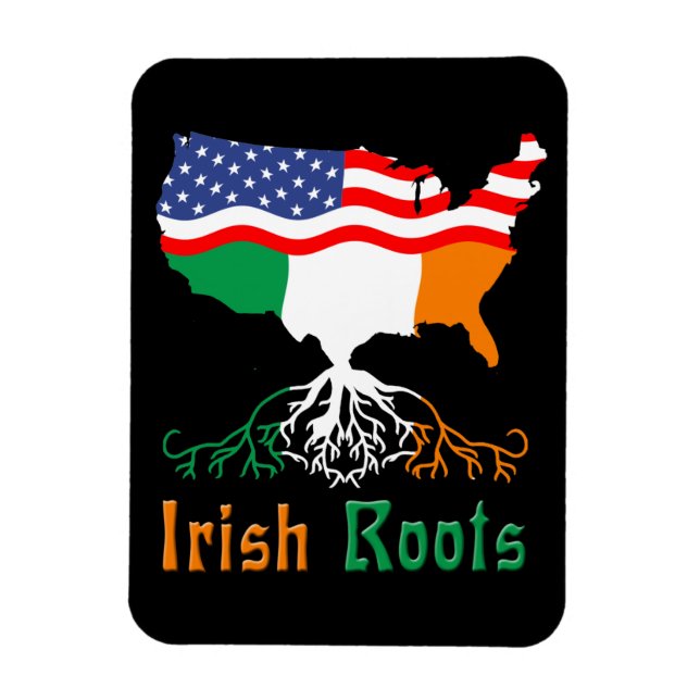Irish American Roots Magnet (Vertical)