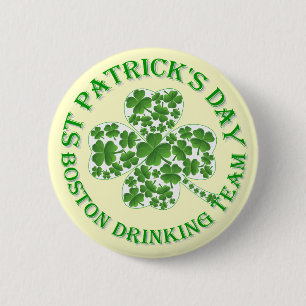 Irish American St Patrick's day 6 Cm Round Badge