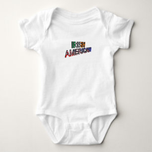 Irish-American Text for Baby-Jersey-Bodysuit-White Baby Bodysuit
