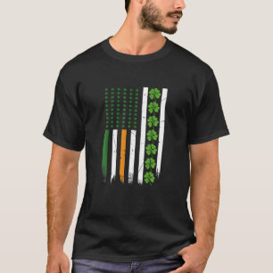 Irish American USA Flag Patty S Day Tee For St Pat