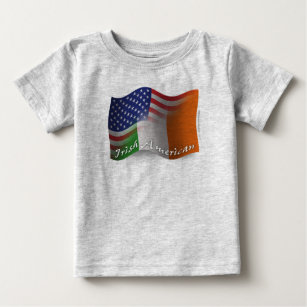 Irish-American Waving Flag Baby T-Shirt
