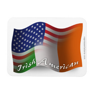 Irish-American Waving Flag Magnet