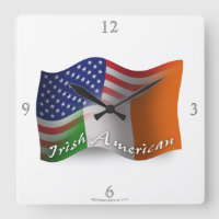 Irish-American Waving Flag