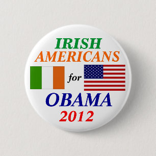 Irish americans for Obama 6 Cm Round Badge