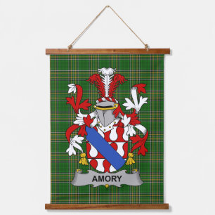 Irish Amory Coat of Arms Family Crest Hanging Tapestry