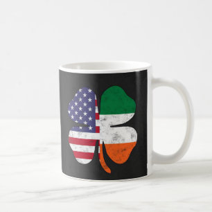 Irish and American flag clover Coffee Mug