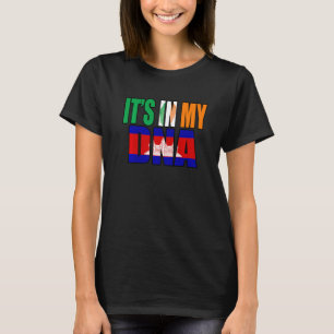 Irish And Cambodian DNA Mix Flag Heritage T-Shirt
