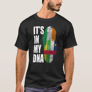 Irish And Central African Mix DNA Flag Heritage T-Shirt