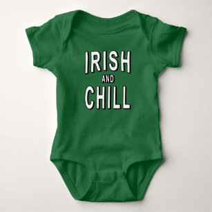 Irish and Chill St Patrick's Day Baby Tee