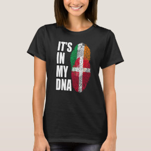 Irish And Danish DNA Flag Heritage T-Shirt