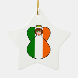 Irish Angel Ceramic Tree Decoration