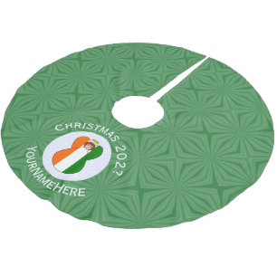 Irish Angel Christmas Flag Personalised Brushed Polyester Tree Skirt