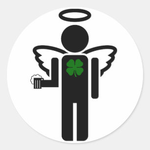 irish angel. classic round sticker
