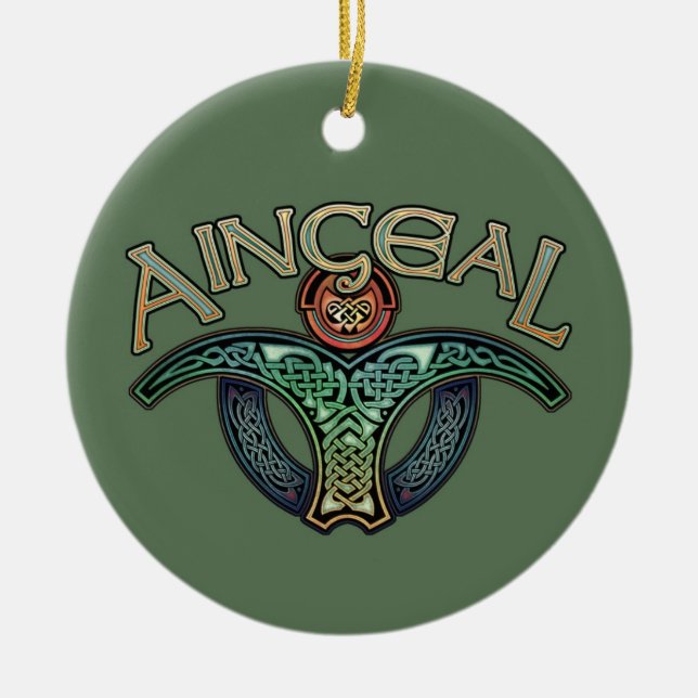 Irish Angel Pendant/Ornament Ceramic Ornament (Front)