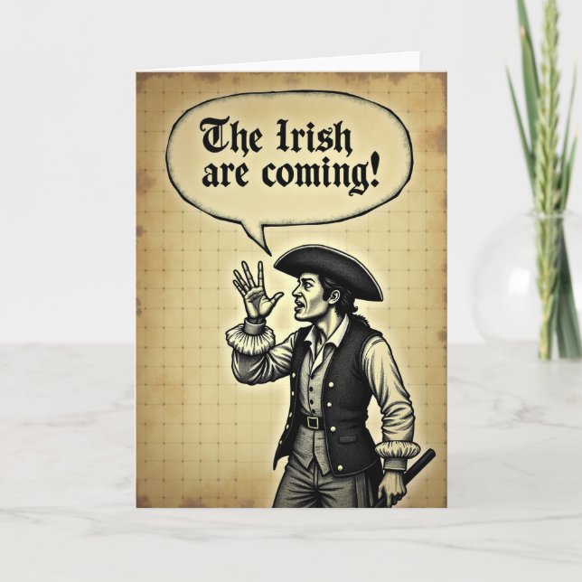 Irish Are Coming Announcement Card (Front)