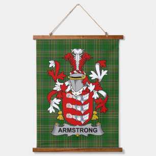 Irish Armstrong Coat of Arms Family Crest Hanging Tapestry