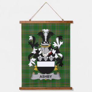 Irish Ashby Coat of Arms Family Crest Hanging Tapestry