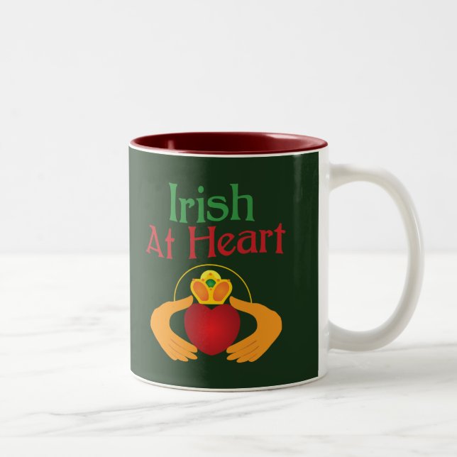 Irish At Heart Two-Tone Coffee Mug (Right)