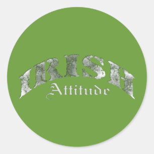 Irish Attitude Distress Classic Round Sticker