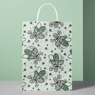 Irish Baby Carriage St Patrick's Day Baby Shower Small Gift Bag