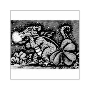 IRISH BABY DRAGON, ST. PATRICK'S DAY RUBBER STAMP