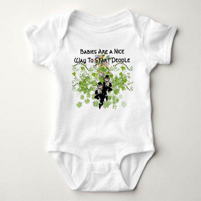 Irish Baby Leprechaun Blessing  Bodysuit (Front)