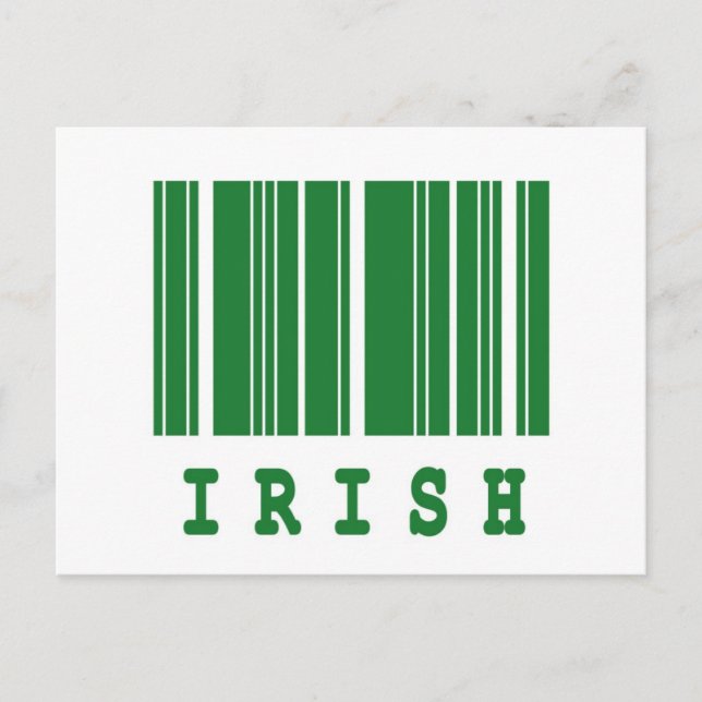 irish barcode design postcard (Front)