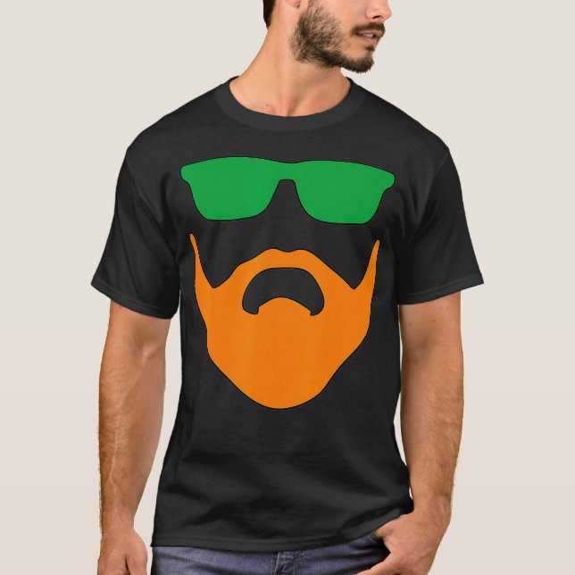 Irish Beard Ireland St Pattys Ginger Redhead Celti T-Shirt (Front)