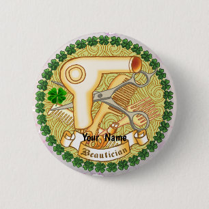 Irish Beautician pin button