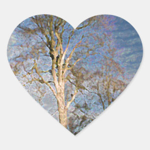 Irish Beech Trees Heart Sticker