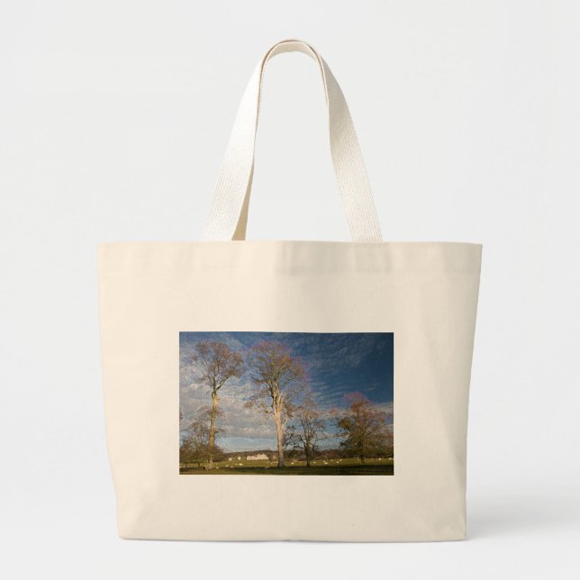 Irish Beech Trees Large Tote Bag (Front)