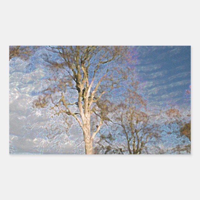 Irish Beech Trees Rectangular Sticker (Front)