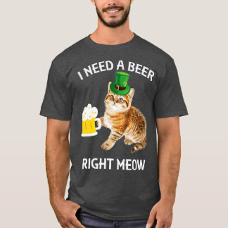 Irish Beer Cat St Patricks Day Drinking s Gift T-Shirt
