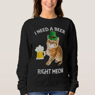 Irish Beer Cat TShirt St Patricks Day Drinking