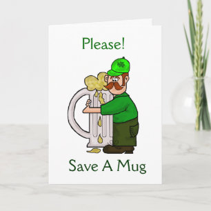 Irish Beer Hugger St. Patrick's Day Greeting Card