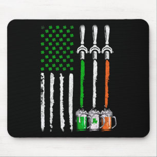 Irish Beer Ireland American Flag St Patricks Day M Mouse Pad