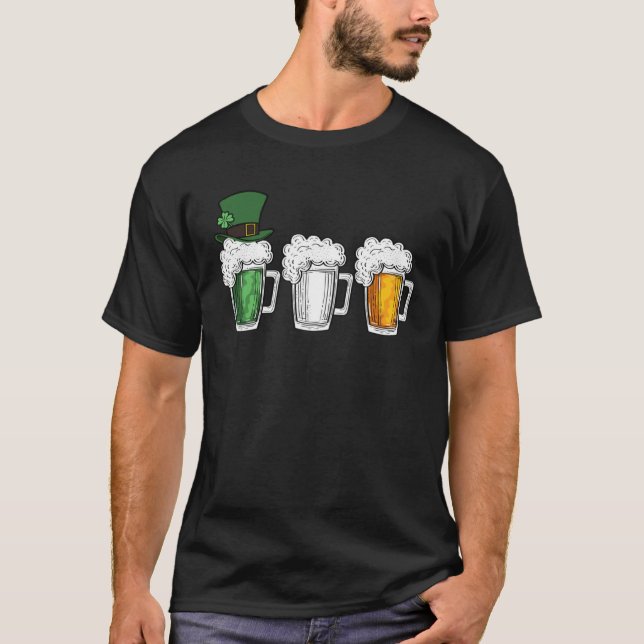 Irish Beer Ireland Flag St Patrick s Day Mens Wome T-Shirt (Front)