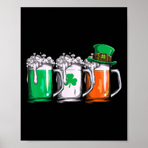 Irish Beer Ireland Flag St Patricks Day 2025 Men L Poster